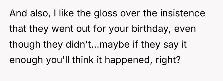 And also, I like the gloss over the insistence that...