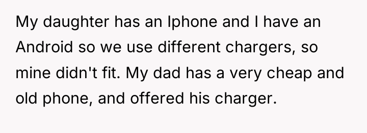 My daughter has an Iphone and I have an Android...