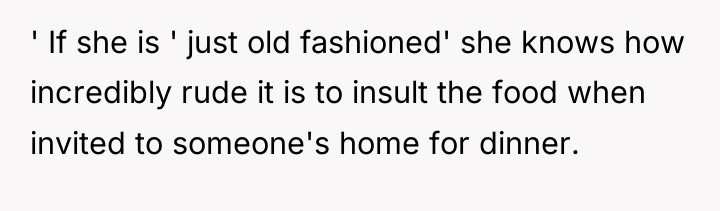 ' If she is ' just old fashioned' she knows...