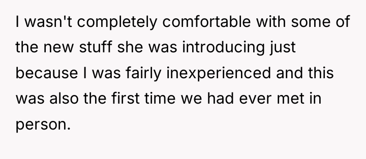 I wasn't completely comfortable with some of the new stuff...