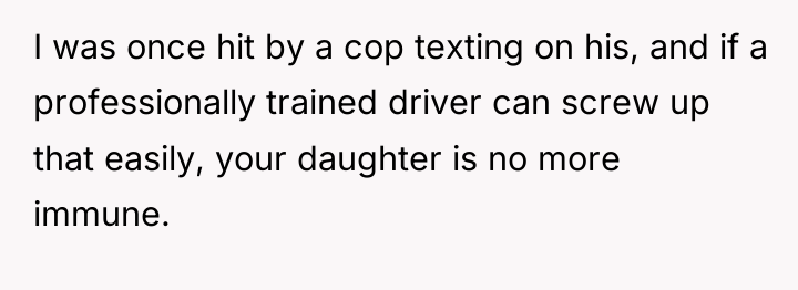 I was once hit by a cop texting on his,...