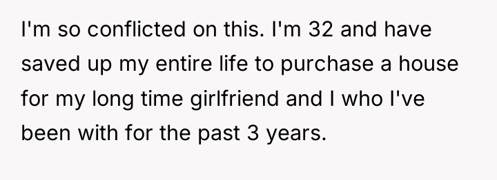 I'm so conflicted on this. I'm 32 and have saved...
