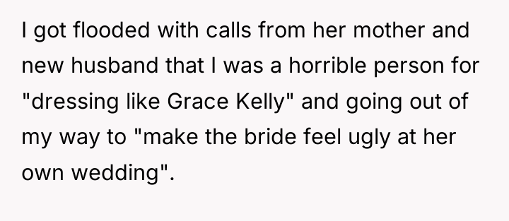 I got flooded with calls from her mother and new...
