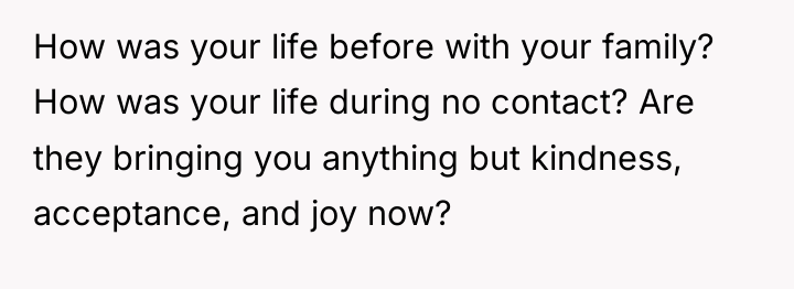 How was your life before with your family? How was...
