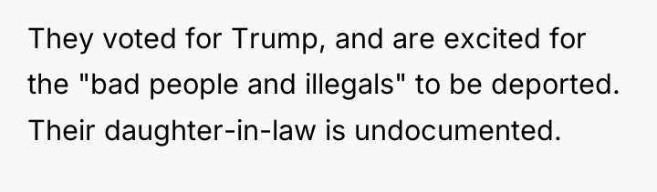 They voted for Trump, and are excited for the "bad...