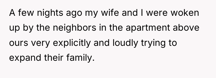 A few nights ago my wife and I were woken...