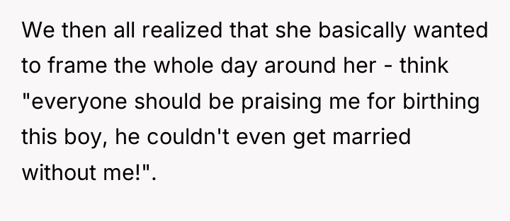 We then all realized that she basically wanted to frame...