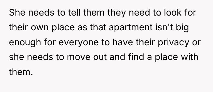 She needs to tell them they need to look for...