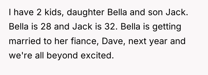 I have 2 kids, daughter Bella and son Jack. Bella...