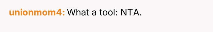 unionmom4 What a tool: NTA.