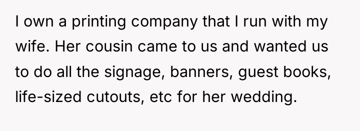 I own a printing company that I run with my...