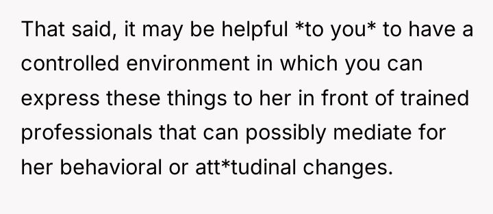 That said, it may be helpful *to you* to have...
