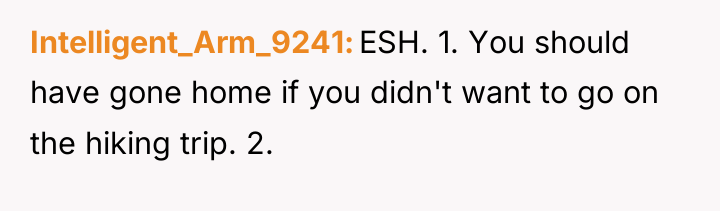 Intelligent_Arm_9241 ESH. 1. You should have gone home if you...