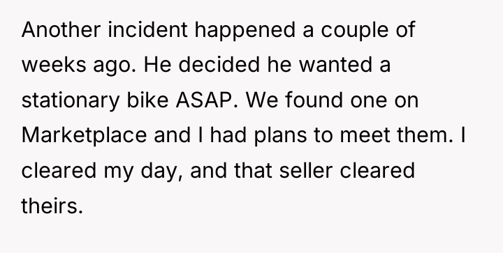 Another incident happened a couple of weeks ago. He decided...