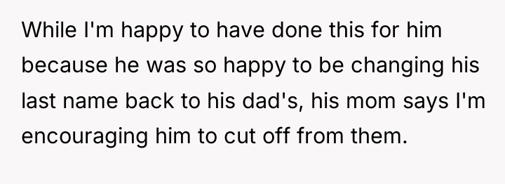 While I'm happy to have done this for him because...