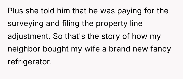 Plus she told him that he was paying for the...