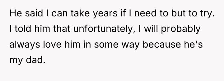 He said I can take years if I need to...