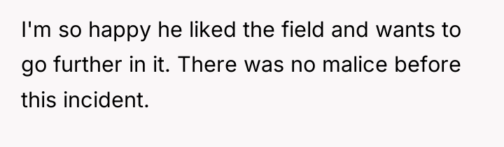 I'm so happy he liked the field and wants to...