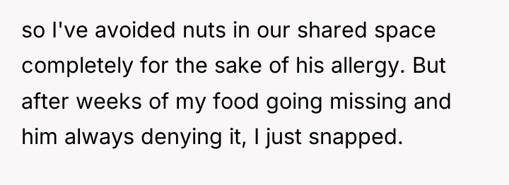 so I've avoided nuts in our shared space completely for...