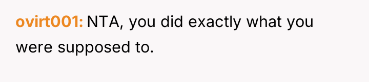 ovirt001 NTA, you did exactly what you were supposed to.