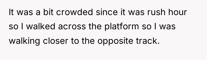 It was a bit crowded since it was rush hour...