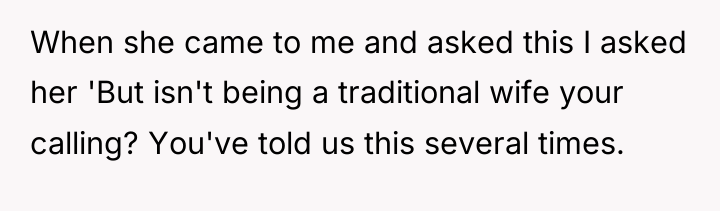 When she came to me and asked this I asked...