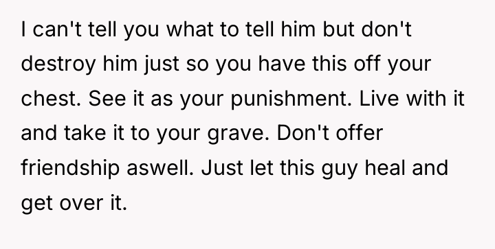 I can't tell you what to tell him but don't...