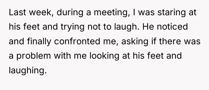 Last week, during a meeting, I was staring at his...