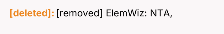 [deleted] [removed] ElemWiz: NTA,