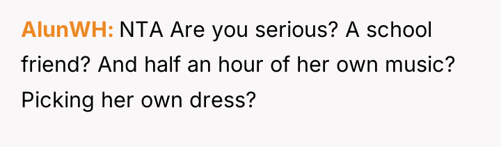 AlunWH NTA Are you serious? A school friend? And half...