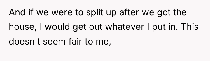 And if we were to split up after we got...