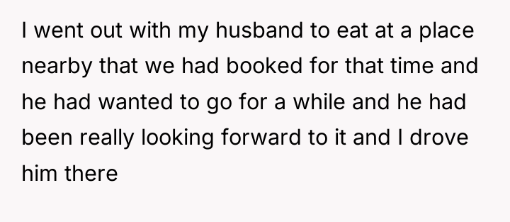 I went out with my husband to eat at a...