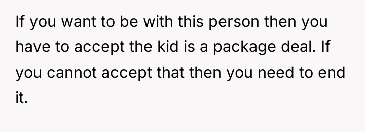If you want to be with this person then you...