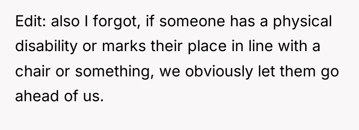 Edit: also I forgot, if someone has a physical disability...