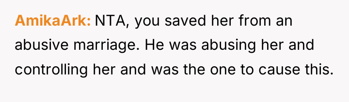 AmikaArk NTA, you saved her from an abusive marriage. He...