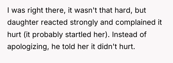I was right there, it wasn't that hard, but daughter...