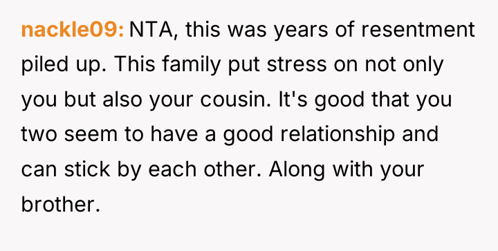 nackle09 NTA, this was years of resentment piled up. This...