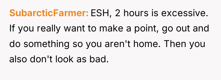 SubarcticFarmer ESH, 2 hours is excessive. If you really want...