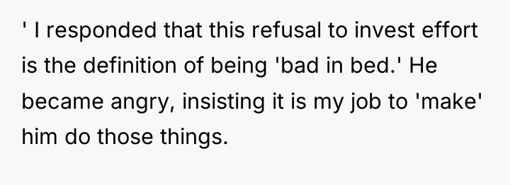 ' I responded that this refusal to invest effort is...