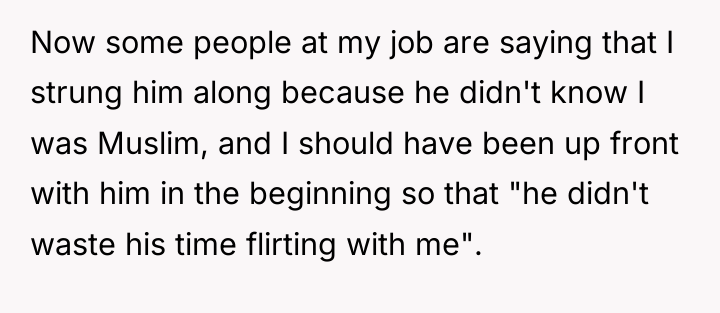 Now some people at my job are saying that I...