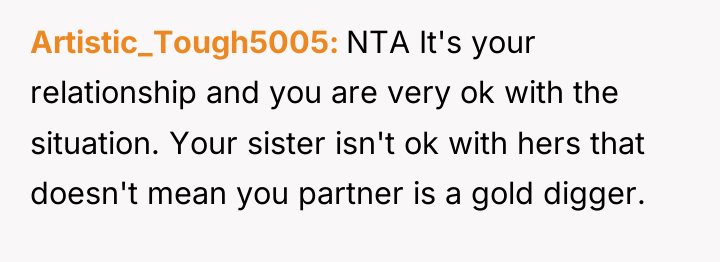 Artistic_Tough5005 NTA It's your relationship and you are very ok...
