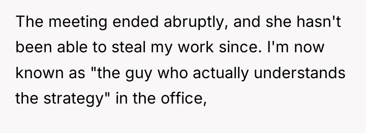 The meeting ended abruptly, and she hasn't been able to...