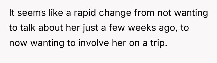 It seems like a rapid change from not wanting to...