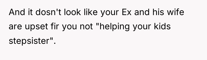 And it dosn't look like your Ex and his wife...