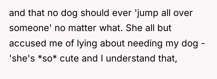 and that no dog should ever 'jump all over someone'...