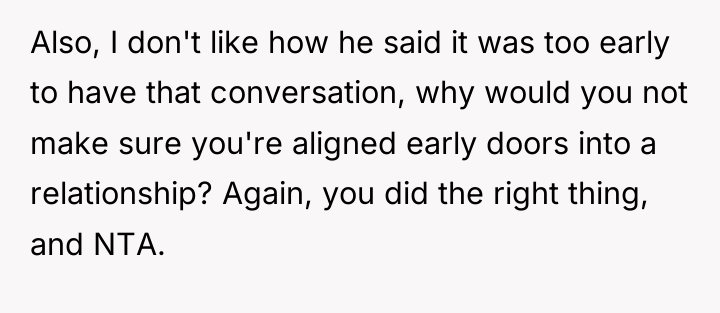 Also, I don't like how he said it was too...