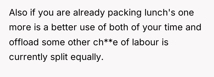Also if you are already packing lunch's one more is...