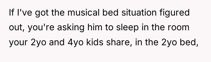 If I've got the musical bed situation figured out, you're...