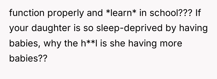 function properly and *learn* in school??? If your daughter is...
