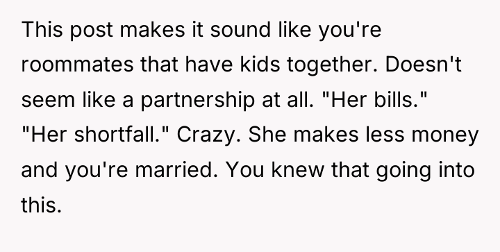 This post makes it sound like you're roommates that have...